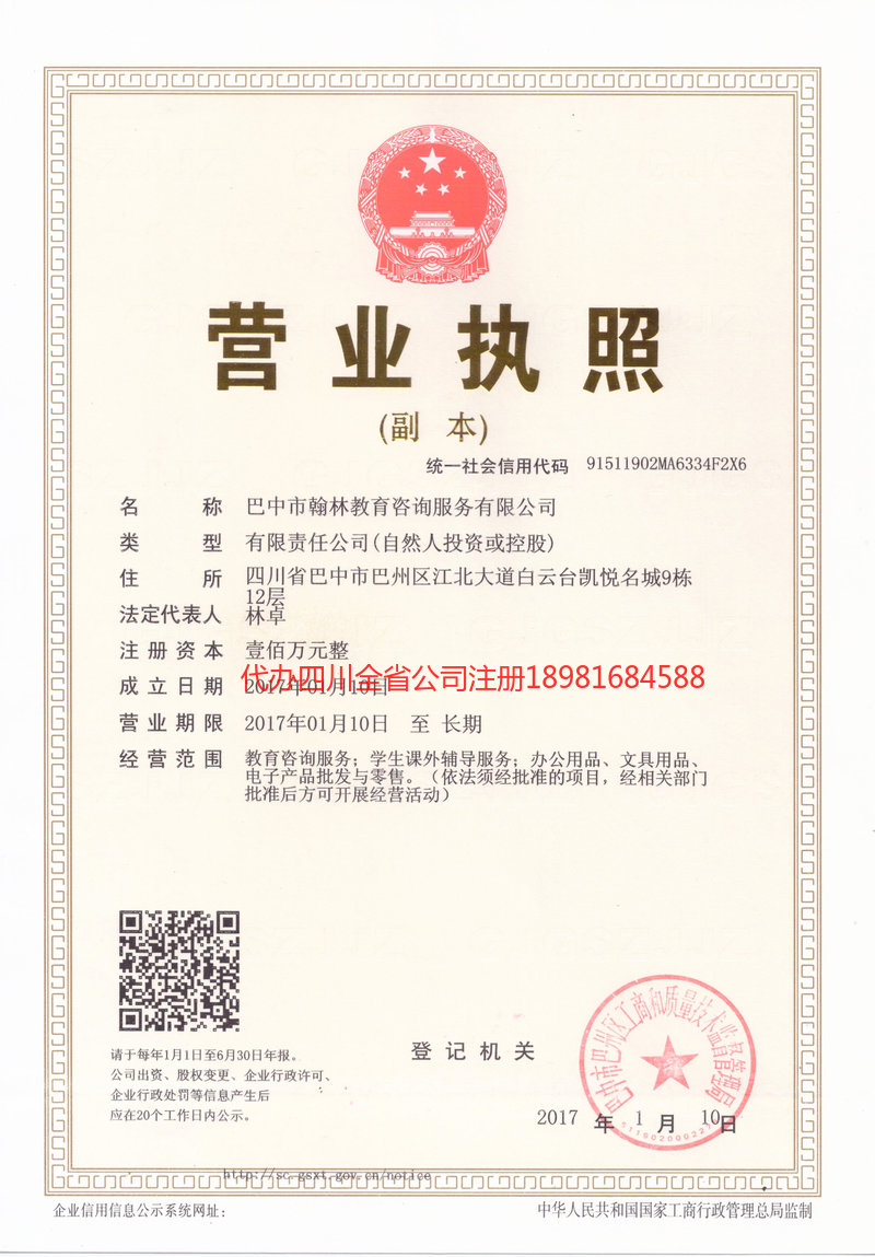 津市津市翰林教育咨询服务有限公司